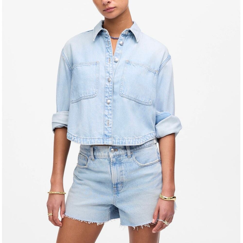 NWT Madewell The Perfect Vintage Jean Short Comfort Stretch Foster Wash Size 27